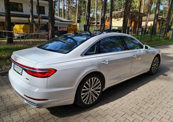 Audi A8 cena 210000 przebieg: 97000, rok produkcji 2019 z Warszawa małe 667